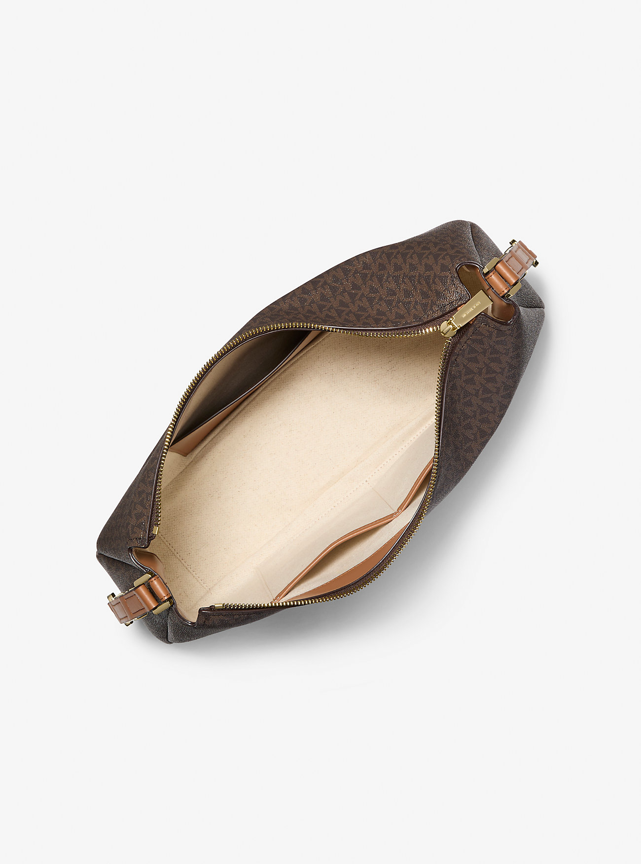Nolita Medium Signature Logo Skulderveske - BRN/ACORN