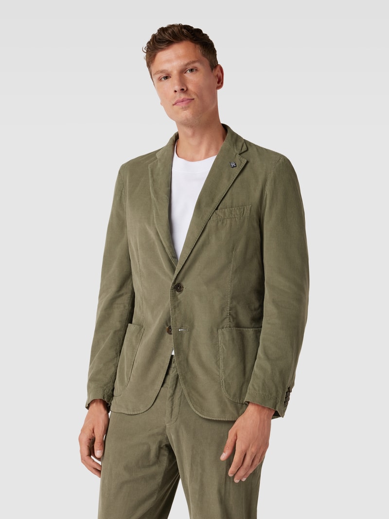 Slim Fit Anzug aus Cord in khaki
