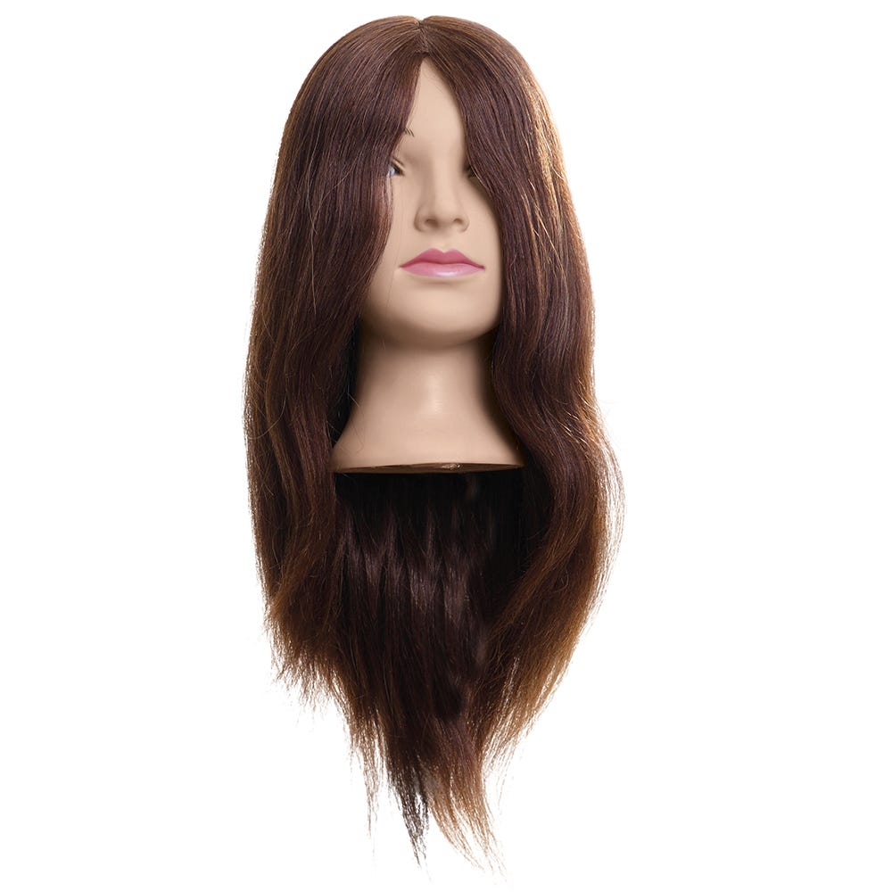 Efalock Übungskopf Lina Naturhaar-Mix braun 50cm