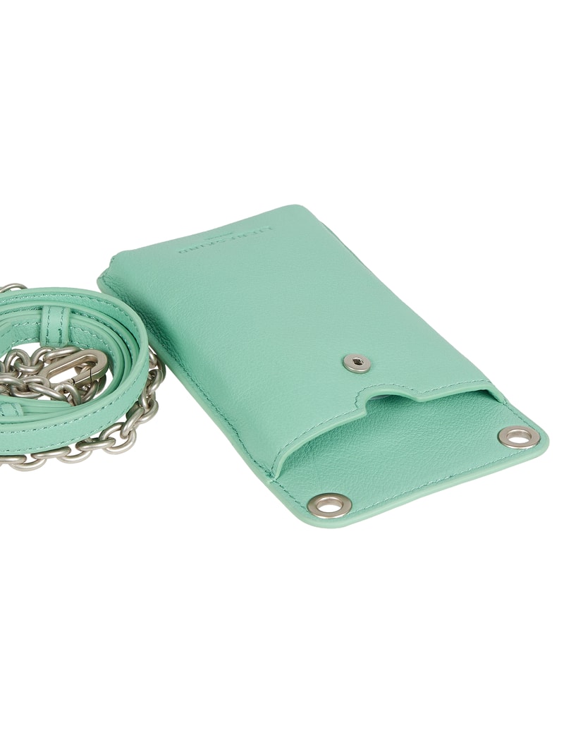 Handytasche aus Leder in grün