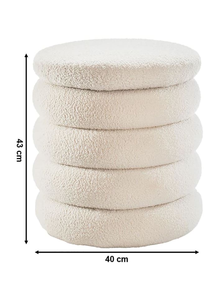 kobolo Sitzhocker BAHATI25 in Weiß günstig kaufen onesize