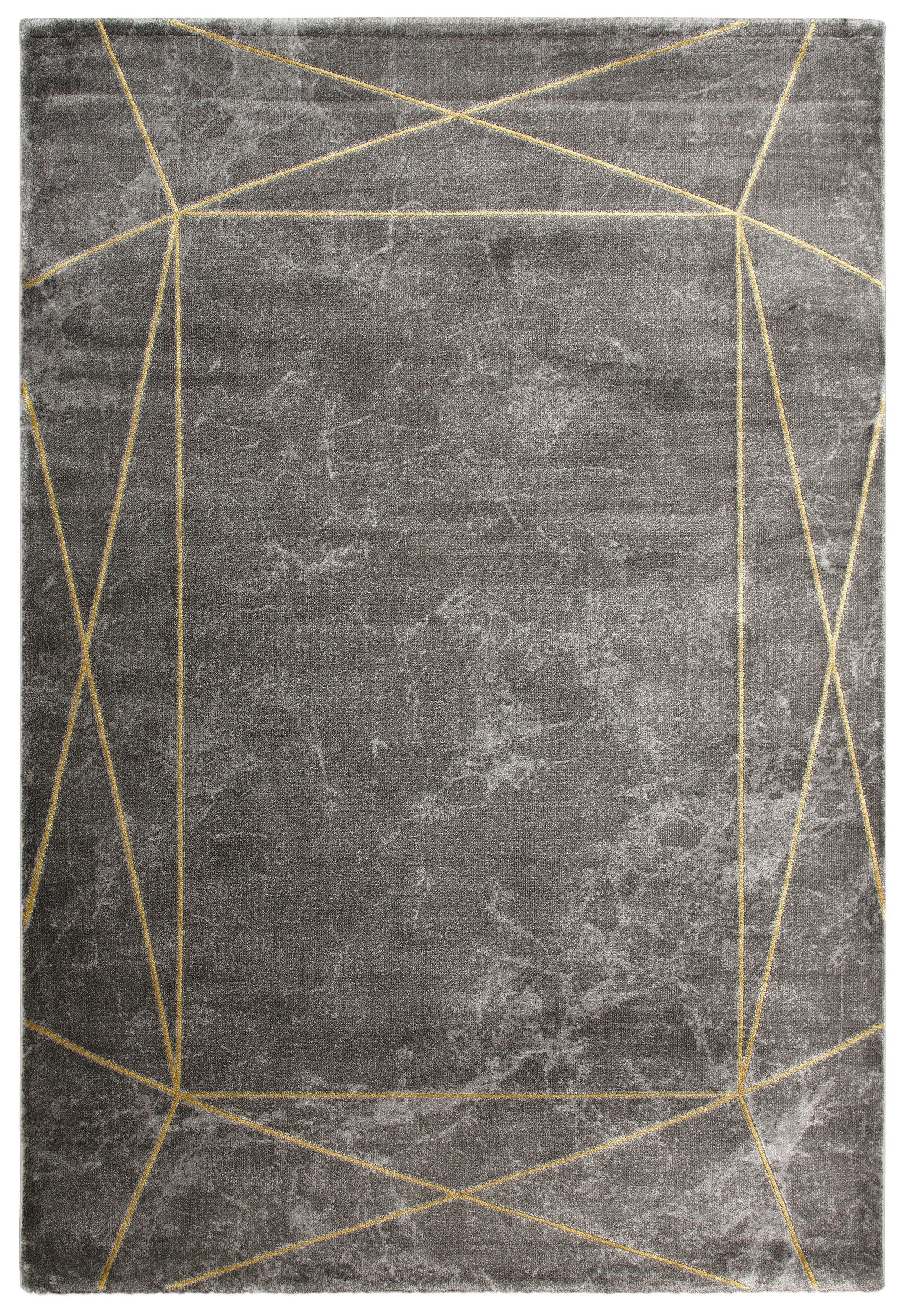Teppich Lucie, Leonique, rechteckig, Höhe: 12 mm, modernes & grafisches Marmor Design, Kurzflor, Teppich mit Bordüre