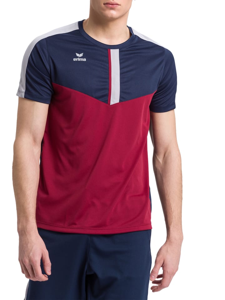 erima Squad T-Shirt in new navy/bordeaux/silver grey günstig kaufen