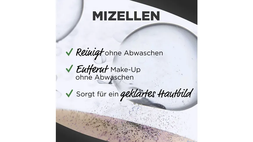Garnier Skin Active Hautklar Mizellen Jelly Reinigungswasser mit Aktivkohle und Salicylsäure 400 ml
