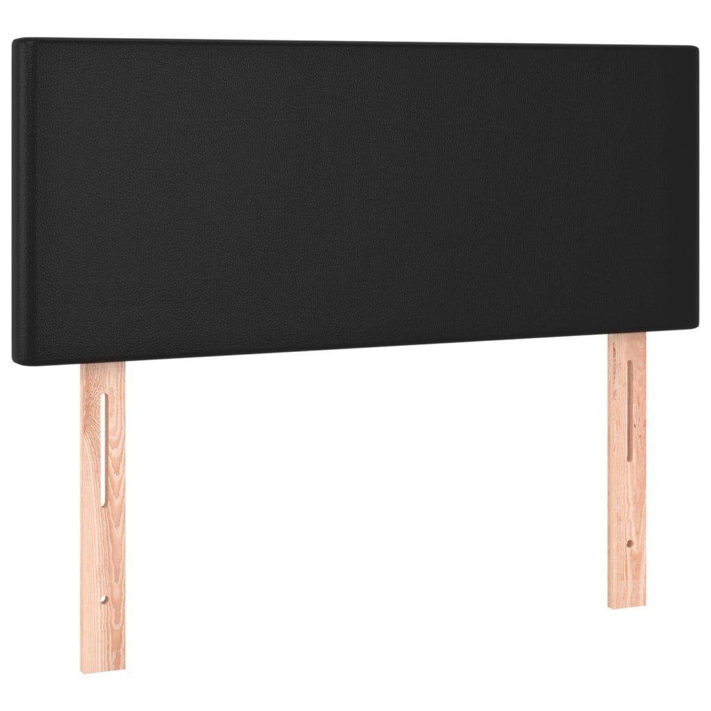 vidaXL Bett Boxspringbett mit Matratze & LED Schwarz 80x200 cm Kunstleder