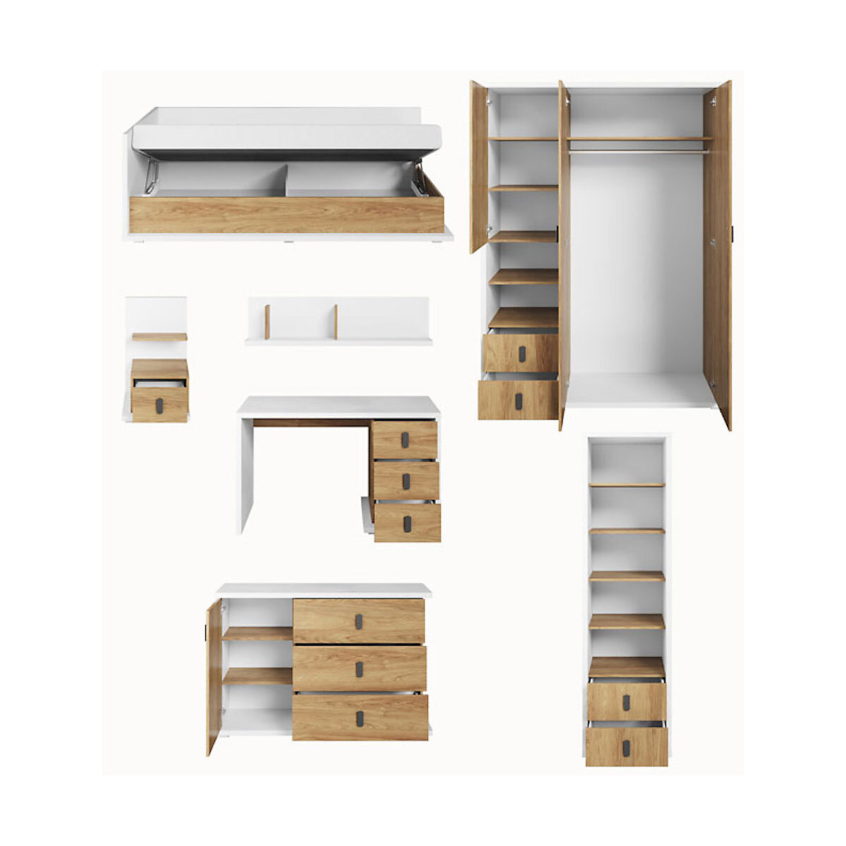Jugendzimmer-Set Simi 7-teilig inkl. Matratze