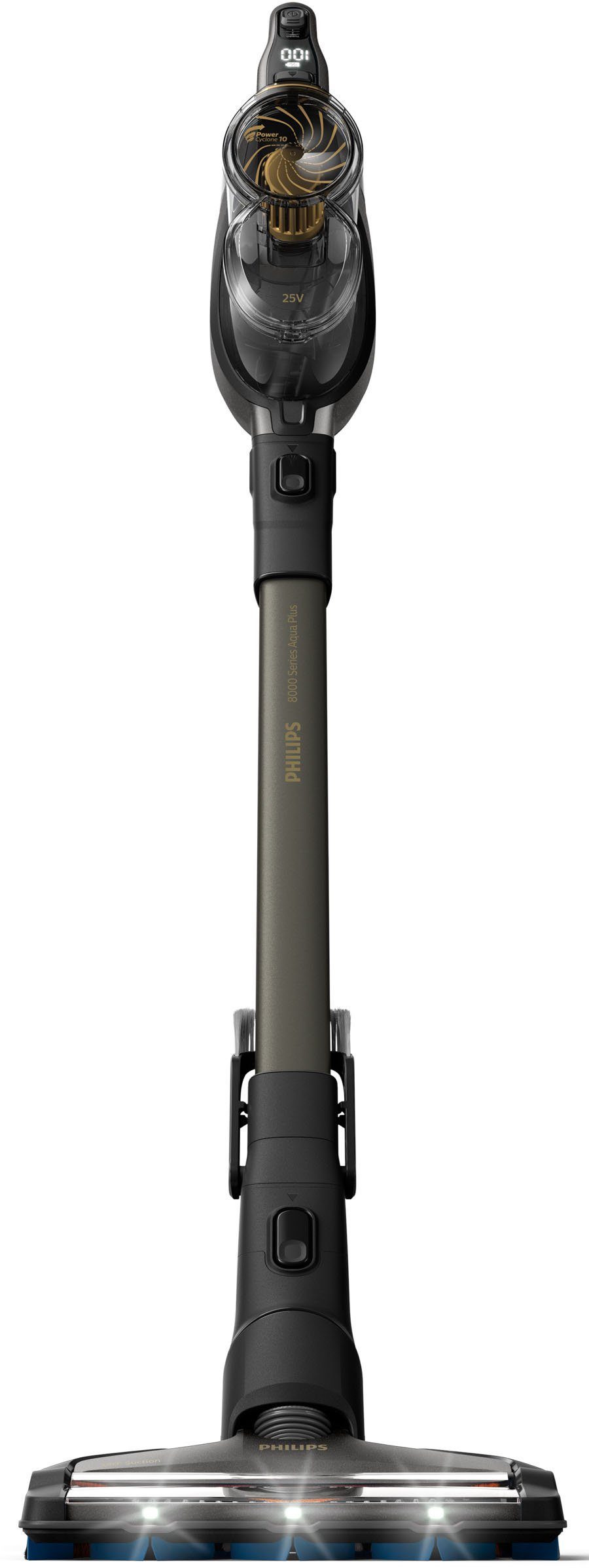 Philips Nass-Trocken-Akkusauger XC8347/01 SpeedPro Max Aqua Plus, beutellos, mit 80 Minuten Laufzeit, Wischfunktion und 360°-Saugdüse