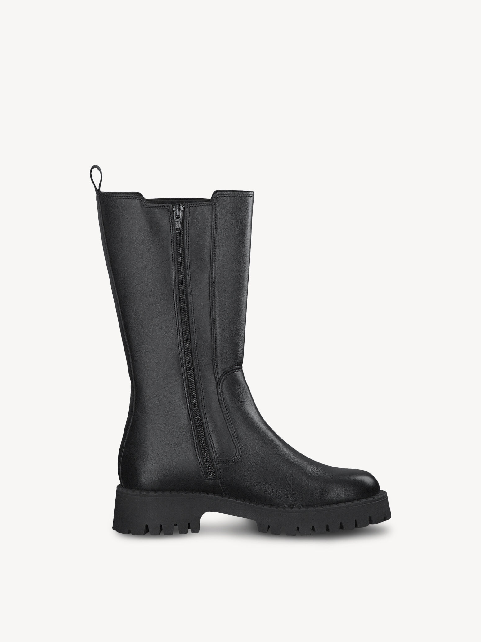 Bottine Chelsea en cuir - noir
