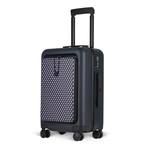 CDG 4-wheel hard-shell suitcase, TLS navy blue pouch