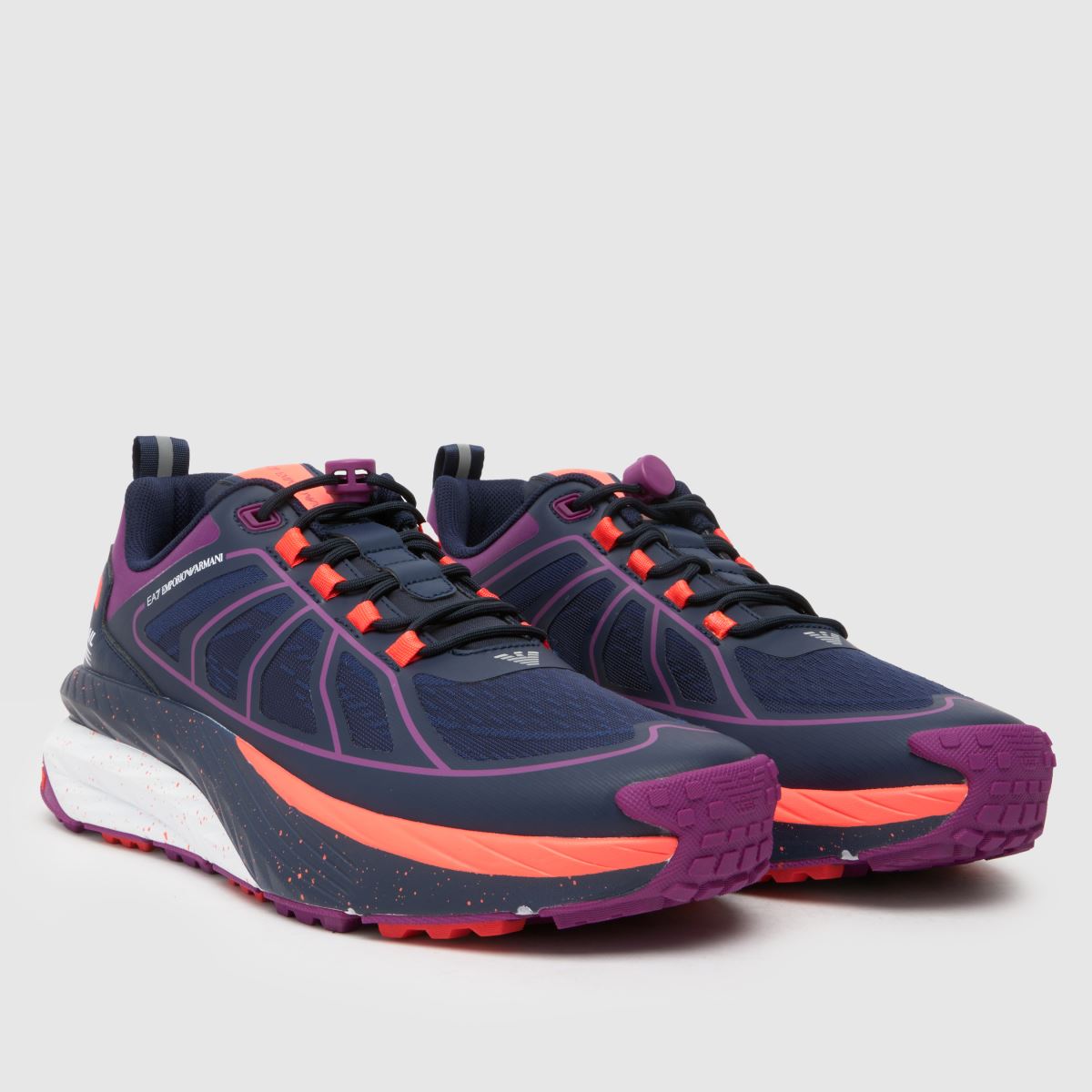 EA7 Emporio Armani – Sonic Rambler – Marinblå, flerfärgade sneakers