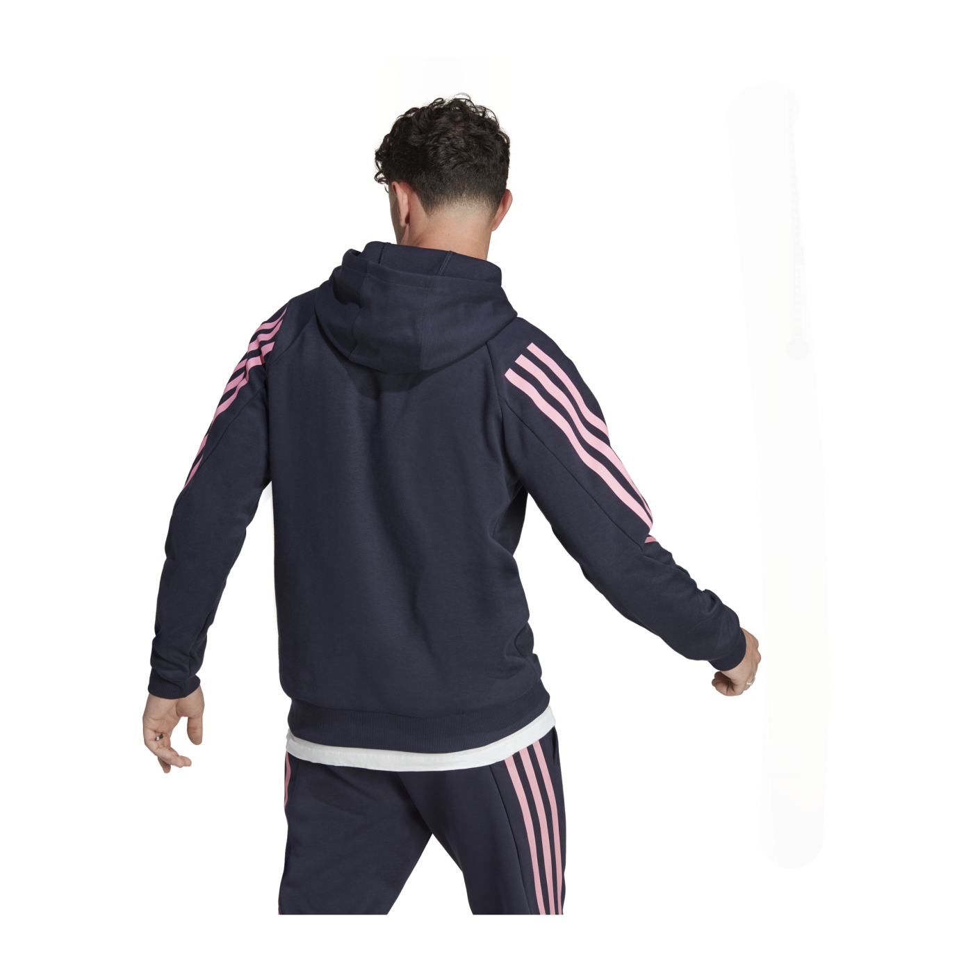adidas Fleece Hoody Blau Rosa