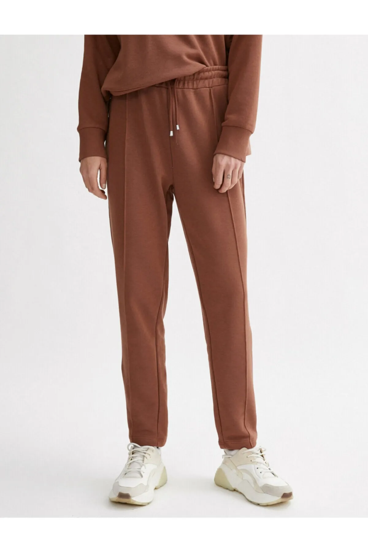 Koton  Damen-Jogginghose aus brauner Baumwolle