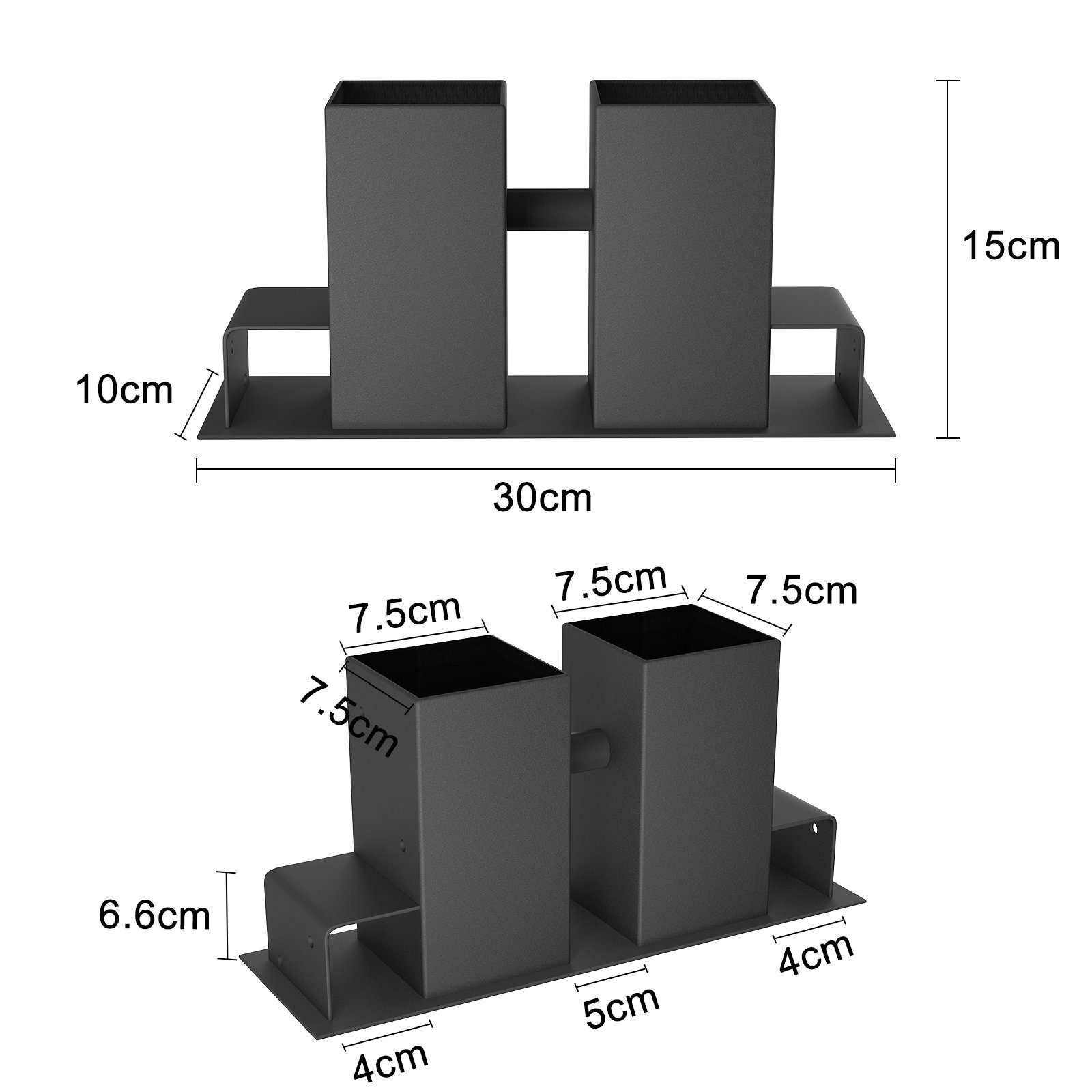UISEBRT Kaminholzregal Kaminholzhalter Stapelhilfe Gestell, Schwarz