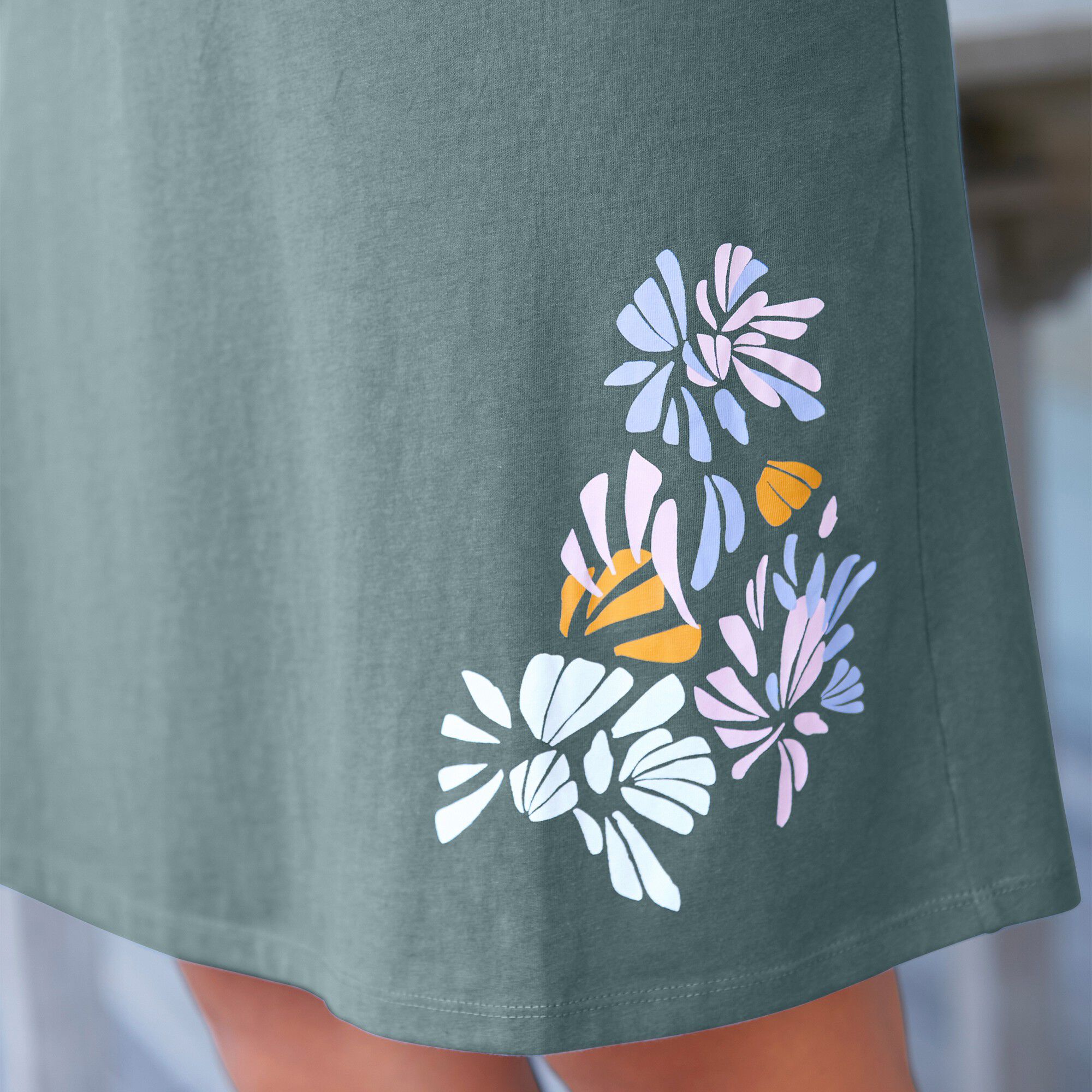 Chemise de nuit manches courtes imprimée 