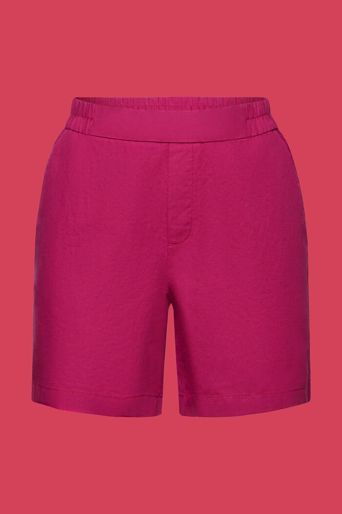 Pull-on-Shorts, Baumwolle-Leinen-Mix