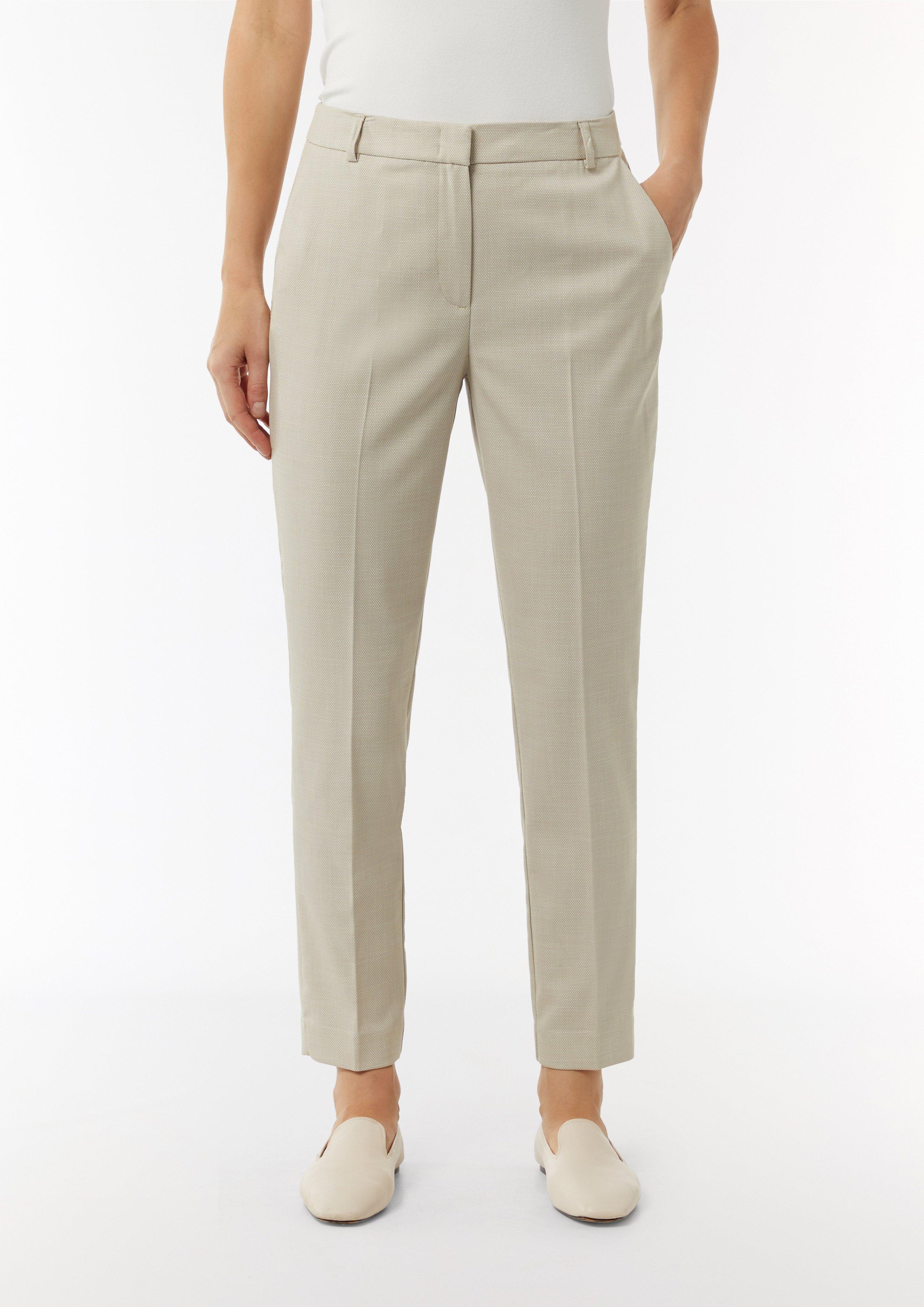 Cigarette-Pants mit Bügelfalten - sandfarben