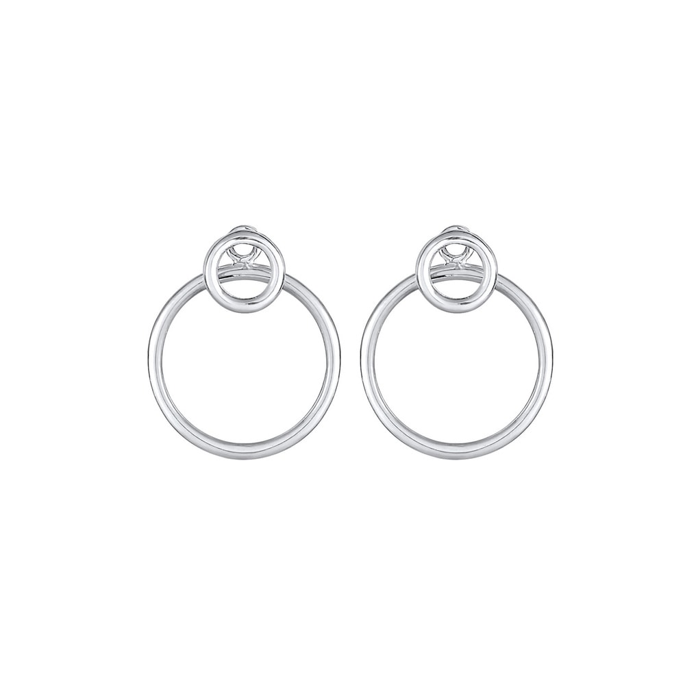 Elli Elli Boucles d'Oreilles Boucles d'oreilles dames Circle Rond Geo Trend en argent  Boucles d'oreilles