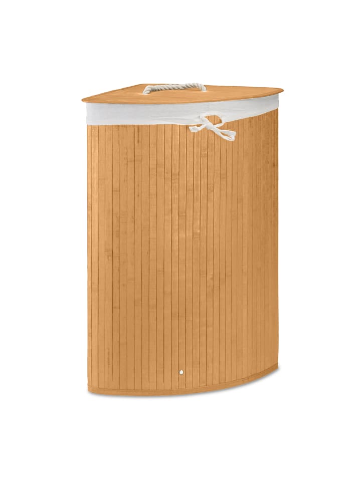 relaxdays 2 x Eckwäschekorb in Natur - (B)49,5 x (H)65 x (T)37 cm günstig kaufen onesize