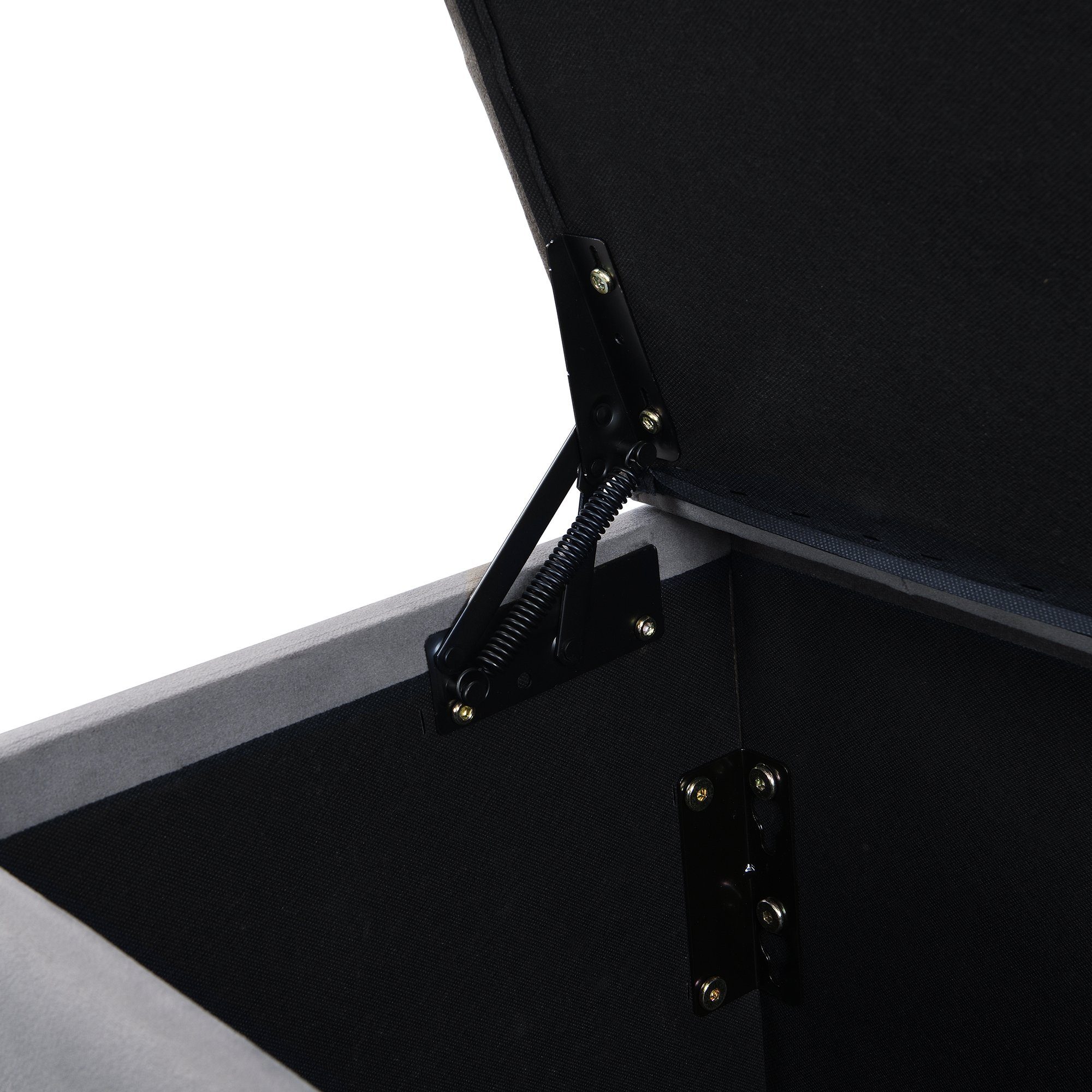 WISHDOR Polsterbett Doppelbett Stauraumbett (grau 138 x 41 x 42 cm), Bank mit Stauraum Betthocker Polsterbank
