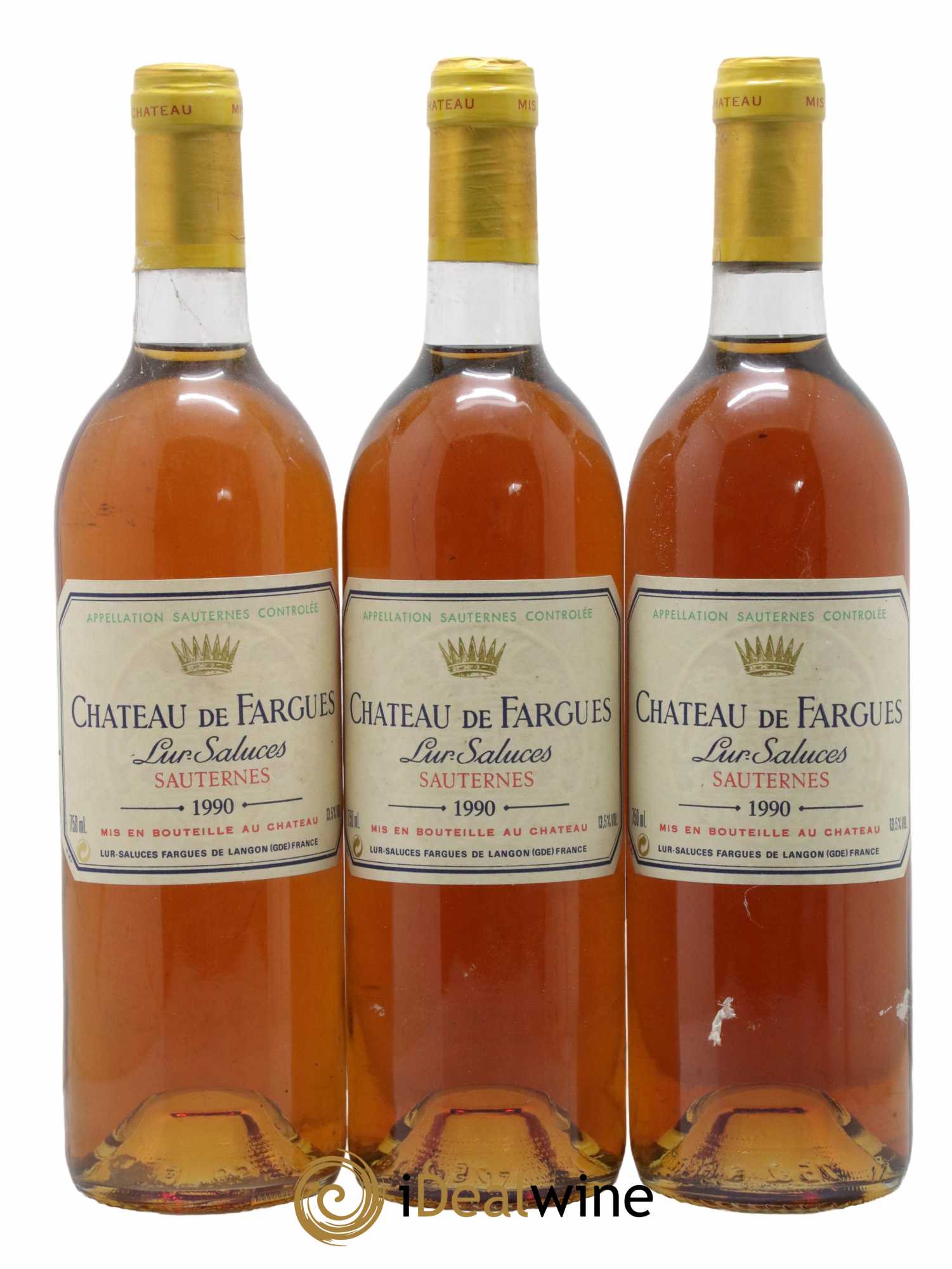 Château de Fargues  1990 - Lot de 3 Bouteilles