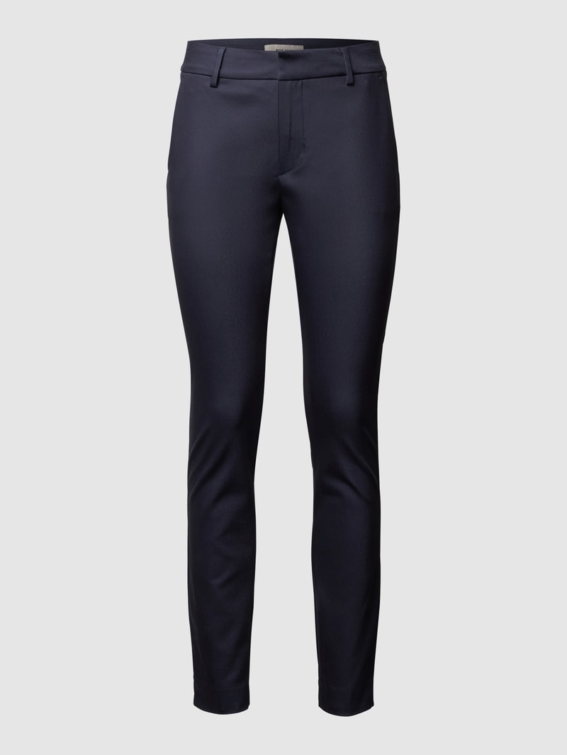 Stretchhose mit Label-Applikation Modell 'ABBY NIGHT PANT' in marineblau