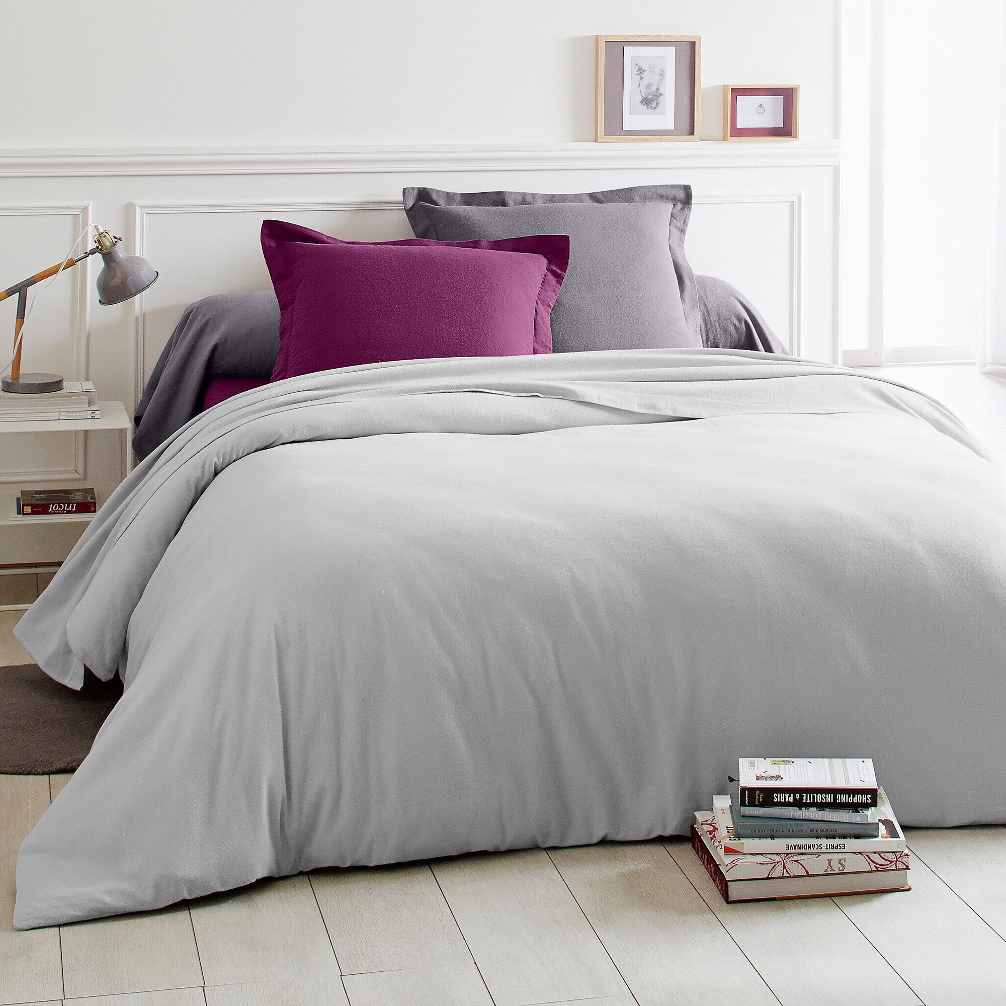 Linge de lit uni flanelle