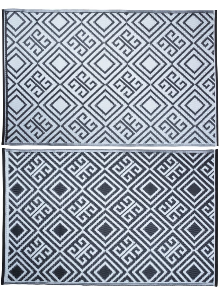 Esschert Design Outdoorteppich in Schwarz-weiß günstig kaufen onesize