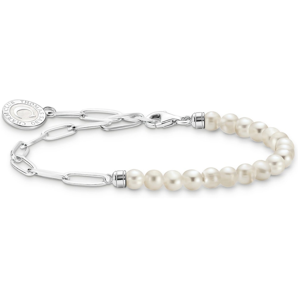 Thomas Sabo Bracelet 925 Argent, Émail blanche Bracelet