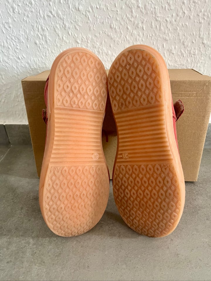 POM POM Leder-Spangenballerinas in Rotbraun günstig kaufen 31