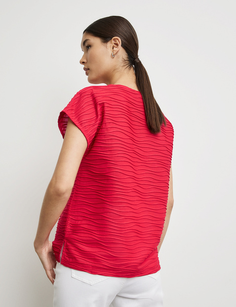 Shirt aus Struktur-Jersey