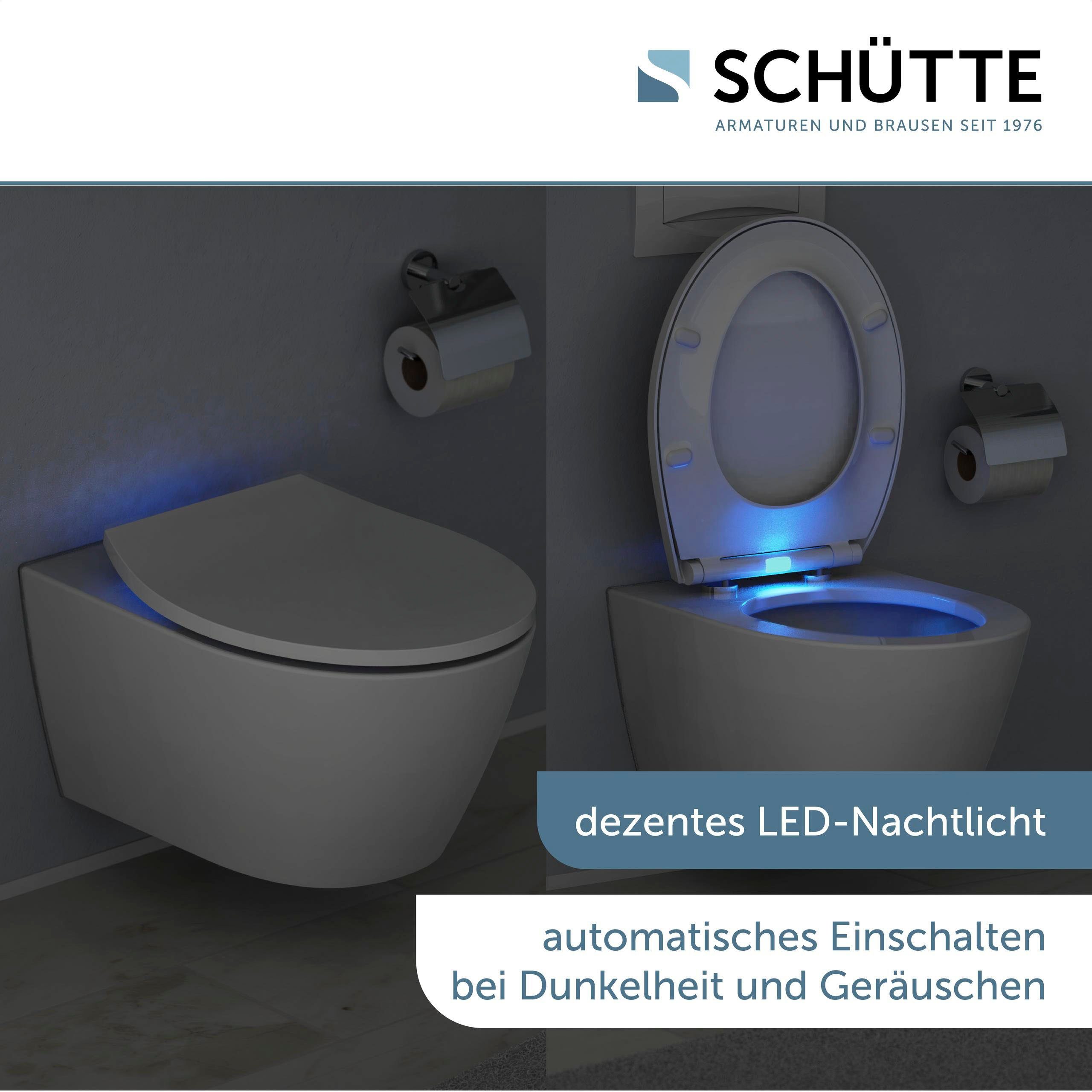Schütte WC-Sitz, mit LED, Absenkautomatik, Schnellverschluss