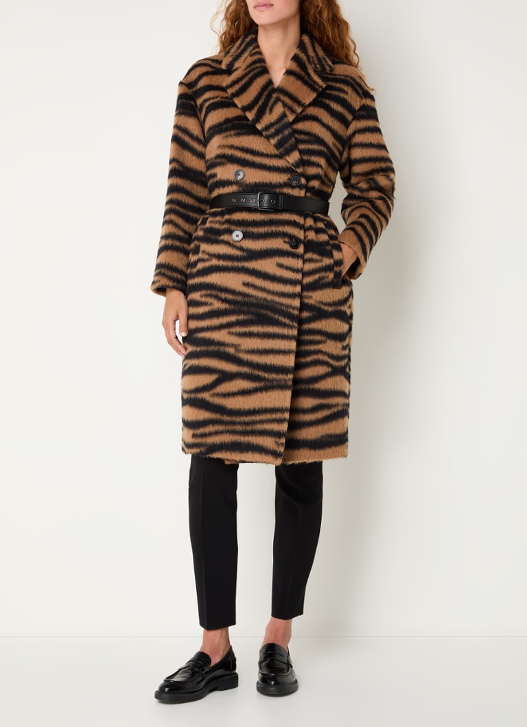 MaxMara Vidim -takki alpakkasekoitteesta seeprakuviolla