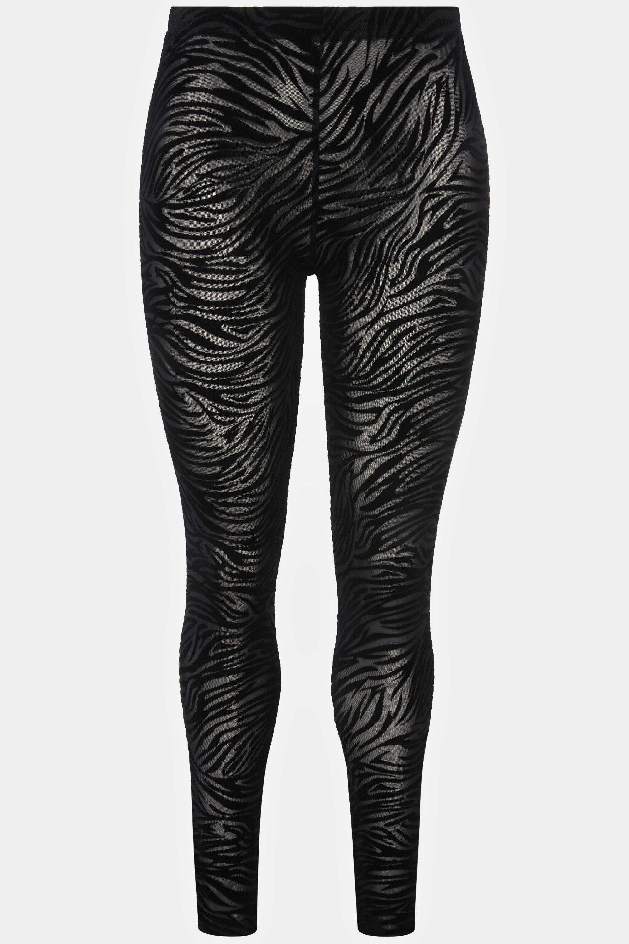 Ulla Popken Feinstrumpfhose Leggings Mesh Animalmuster