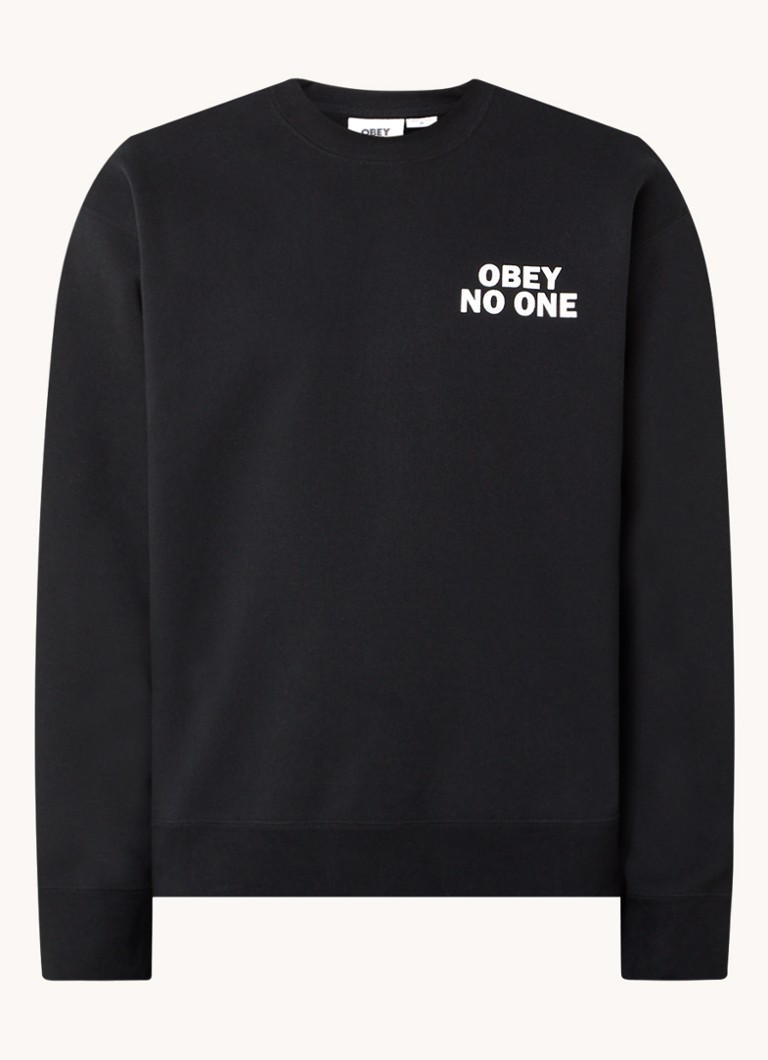 Obey No One sweater with logo and back print