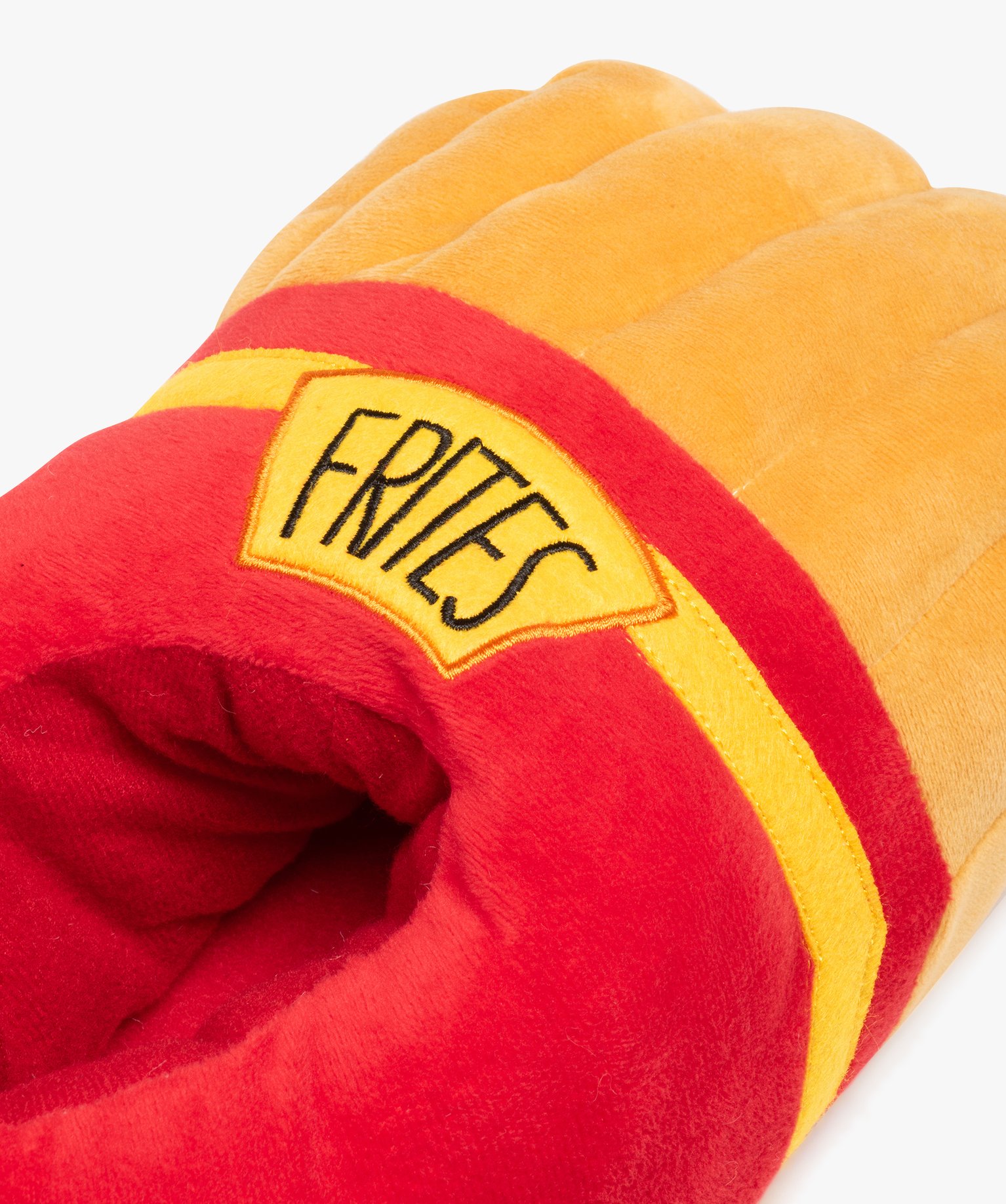 Chausson homme en volume forme de frites rouge | GEMO