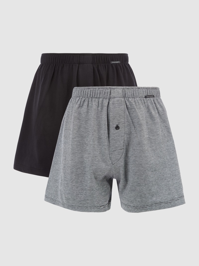 Boxershorts aus Jersey im 2er-Pack in schwarz
