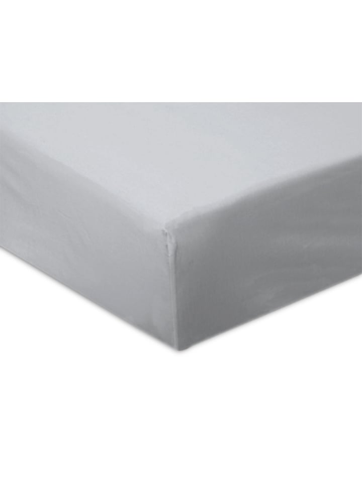 Wolkenkind Jersey Baumwolle Spannbettlaken in hellgrau günstig kaufen 180x200 cm