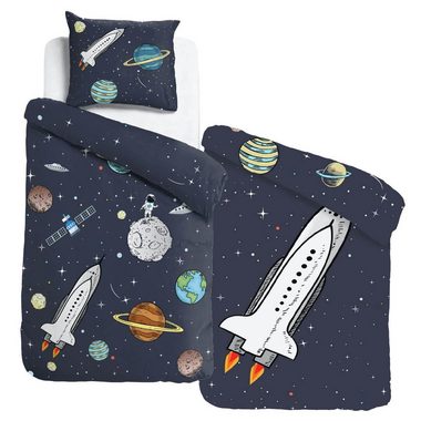 Kinderbettwäsche Rocket, ESPiCO, Renforcé, 2 teilig, Planeten, Rakete, Weltall