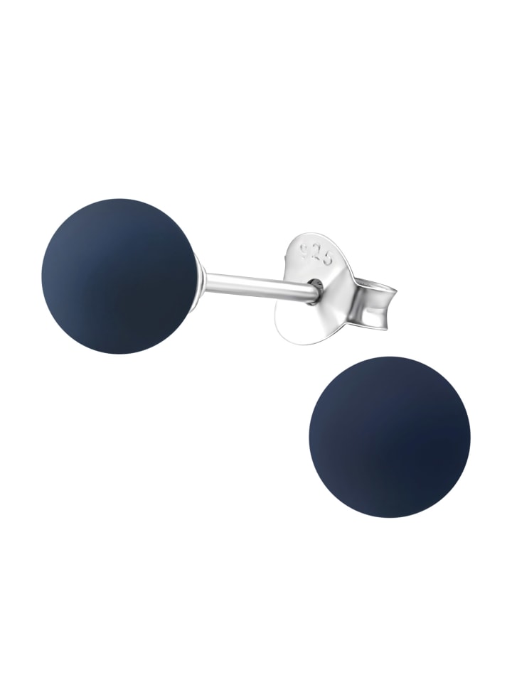 Alexander York Ohrringe, Ohrstecker PERLE 6 mm dunkelblau in 925 Sterling Silber, 2-tlg. günstig kaufen onesize
