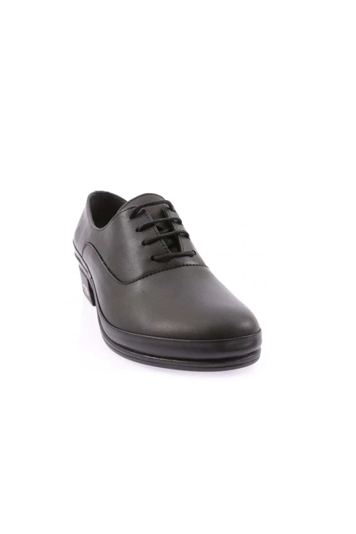 DGN  061 Komfort-Schnürschuhe aus echtem Leder für Damen in Schwarz