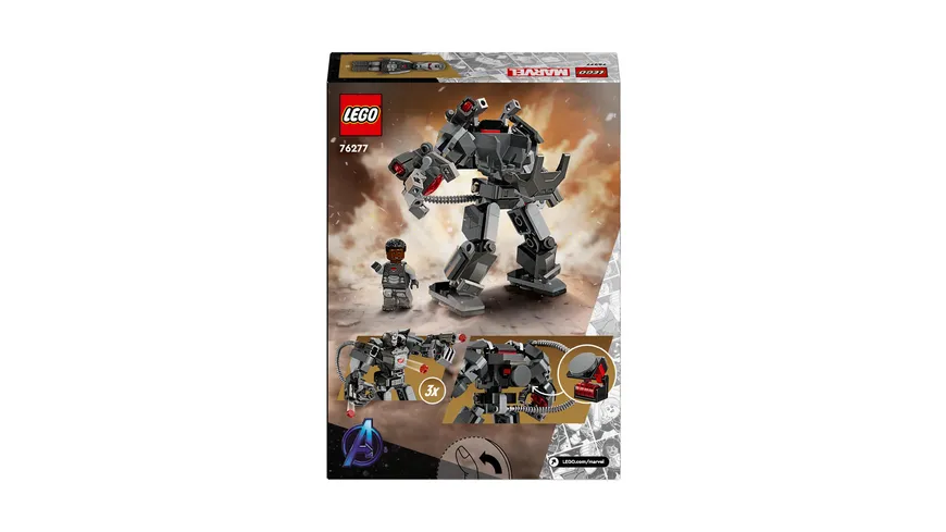 LEGO Marvel 76277 War Machine Mech, baubare Spielzeug-Actionfigur