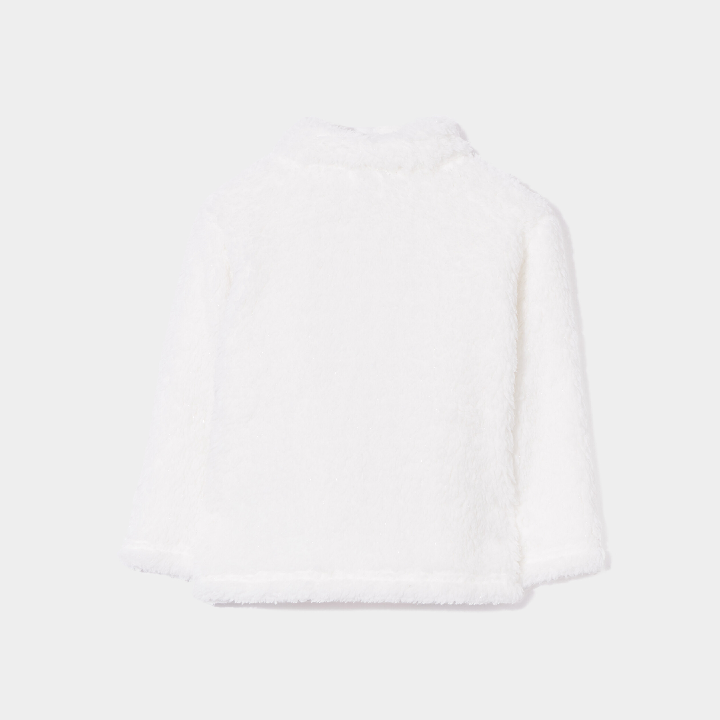 Gilet zippé imitation laine de mouton blanc bébé fille | La Halle