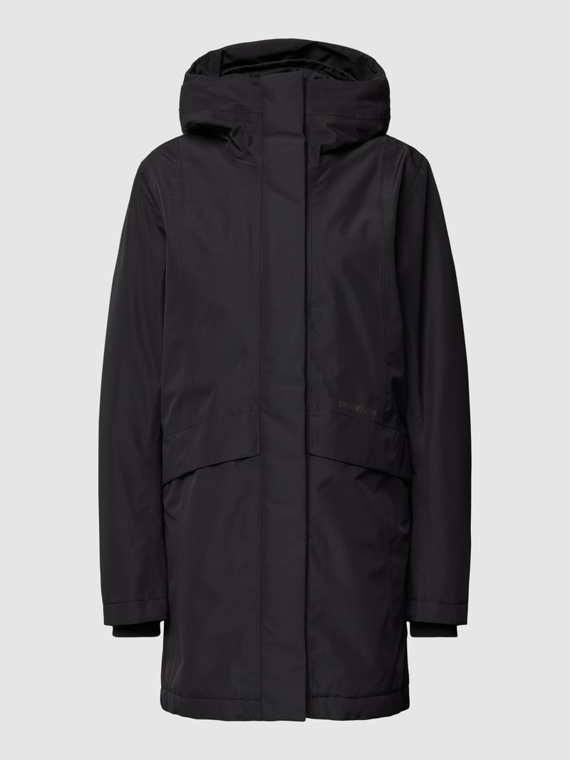 Parka mit Kapuze Modell 'CAJSA' in schwarz