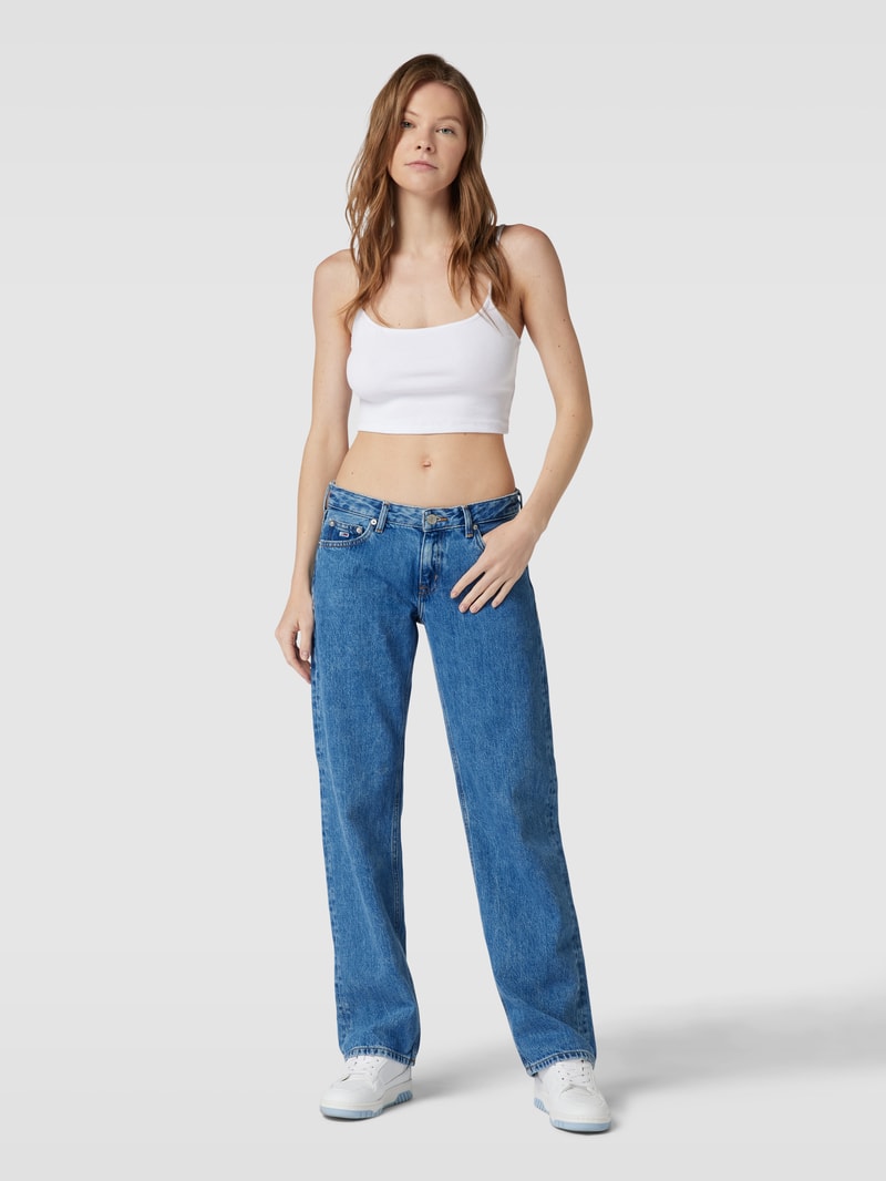 Jeans mit Label-Stitching Modell 'SOPHIE' in jeans