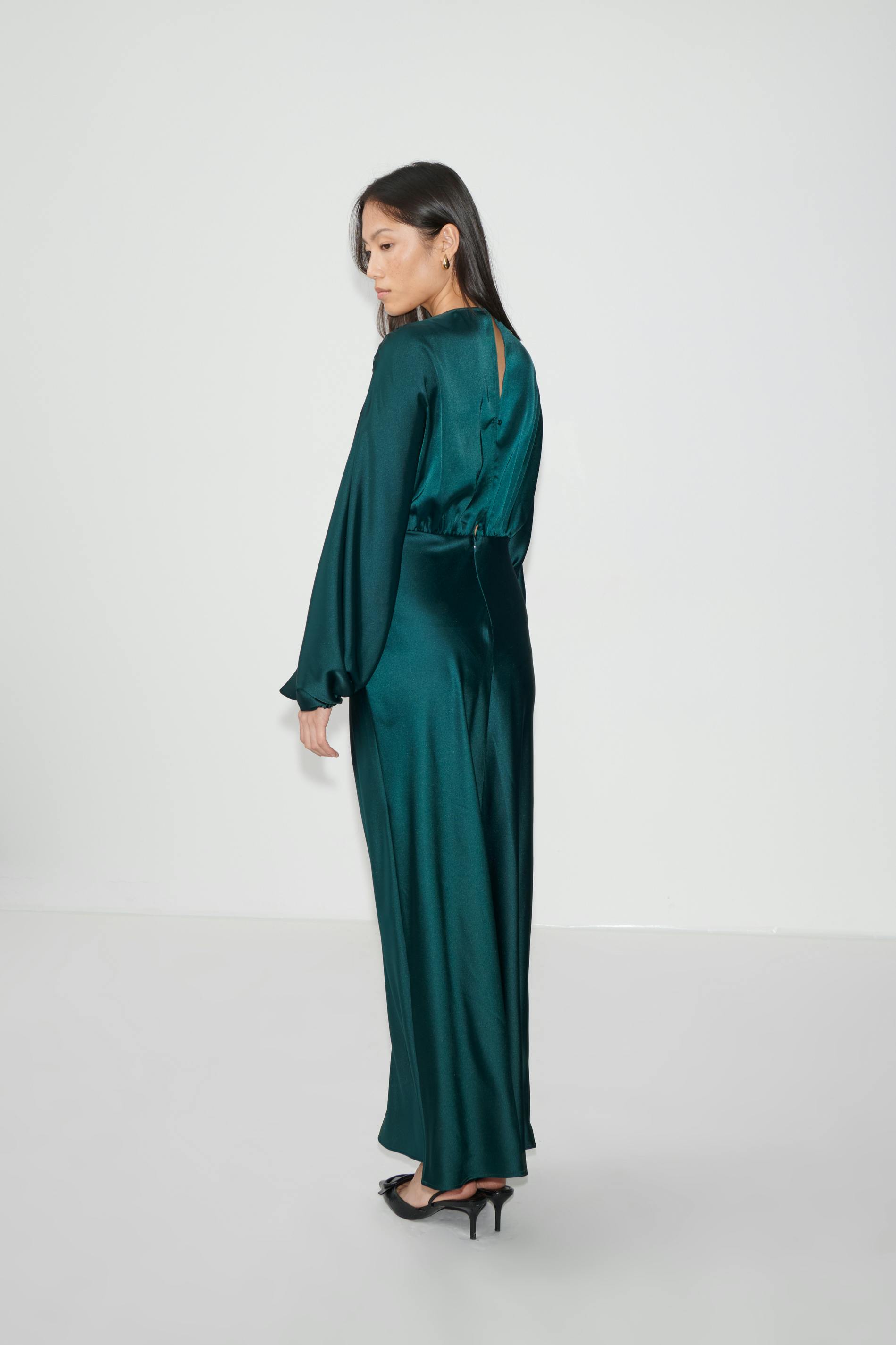 Satin midaxi dress