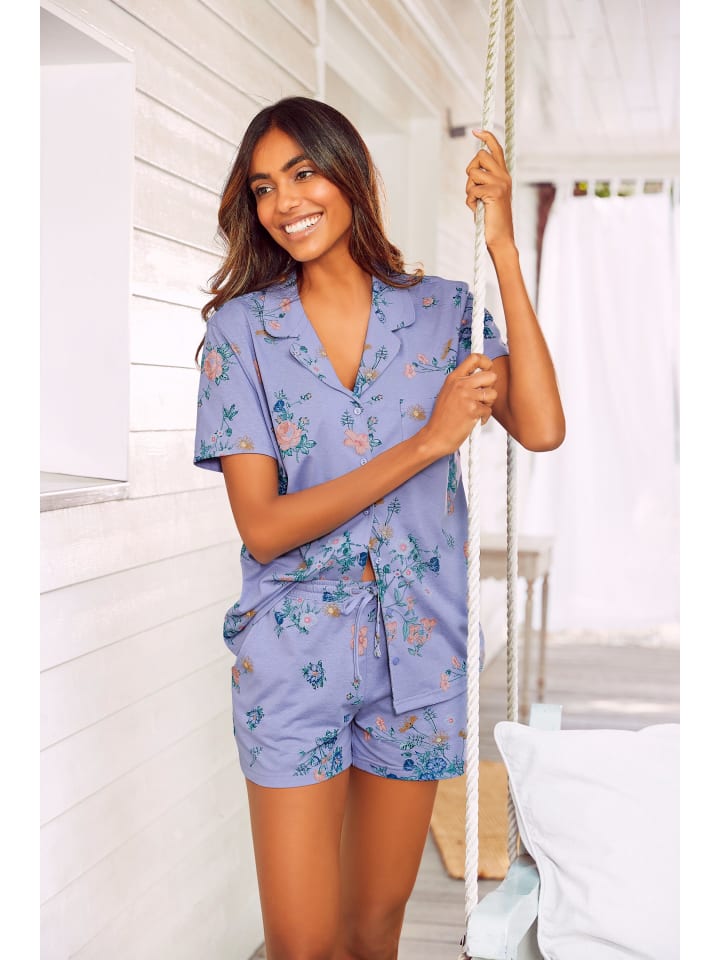 VIVANCE DREAMS Shorty in lavendel-allover-geblümt günstig kaufen