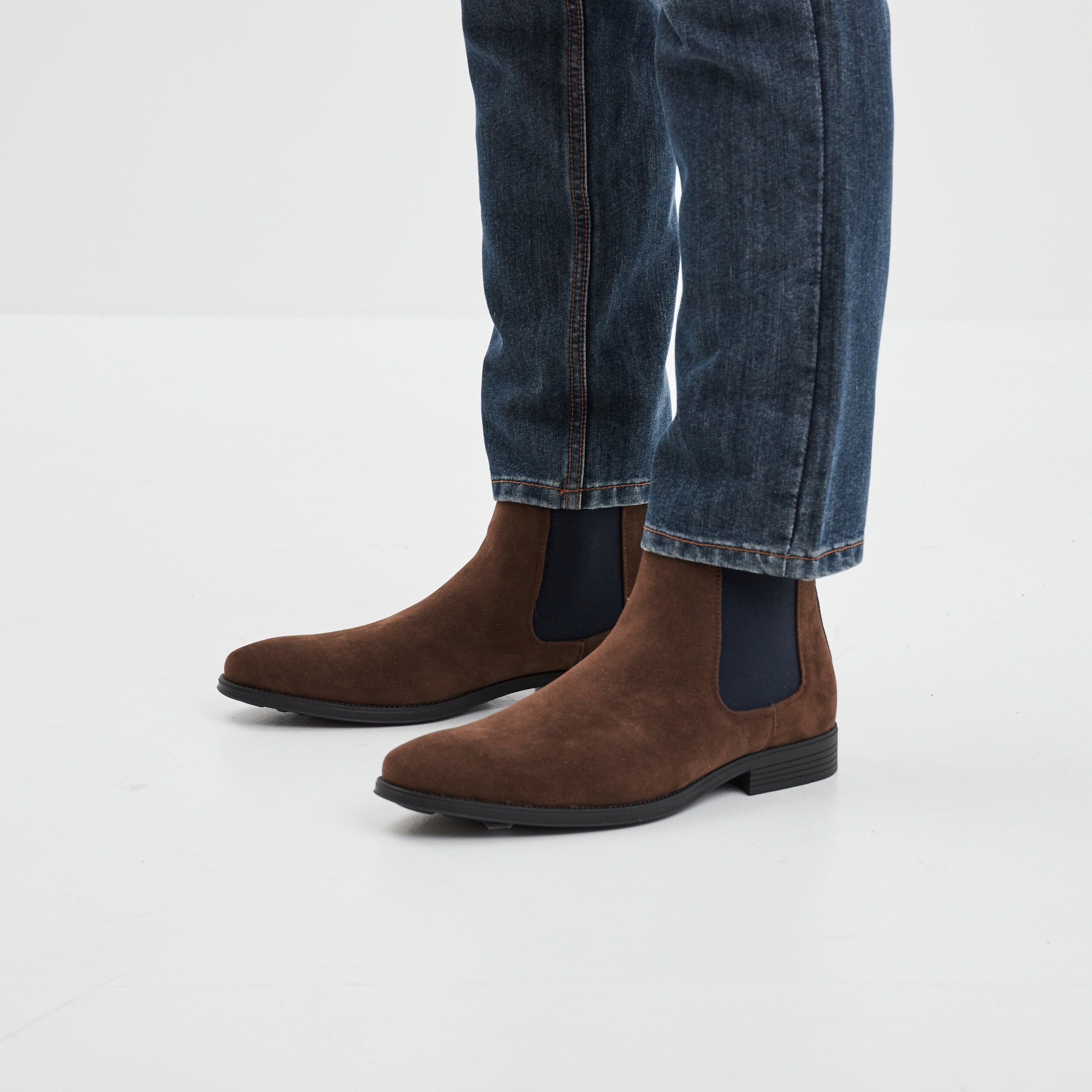 Bottines chelsea en cuir Barles marron foncé homme | La Halle