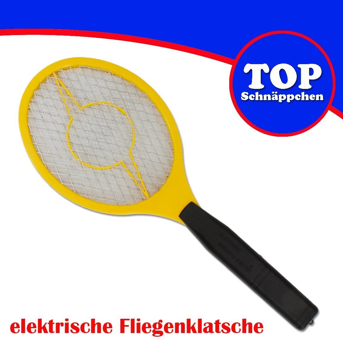 TRANGO Moskitonetz (2 St), 2er Set FL2004-2 elektrische Fliegenklatsche - Mückenfänger - Obstfliegenfänger - Fliegenfänger – Spinnenfänger – Mückenjäger – Insektenjäger - Fliegenschläger - Betrieb mit 2X AA 1.5 Volt Batterie