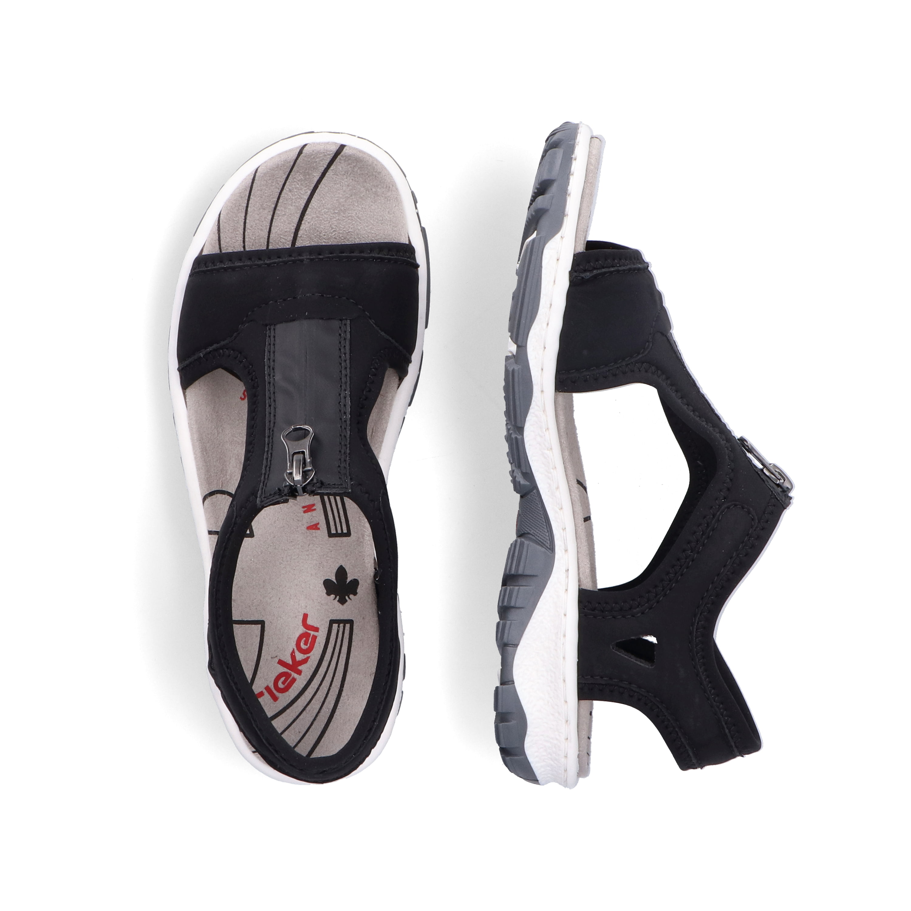Rieker Damen Trekkingsandalen tiefschwarz