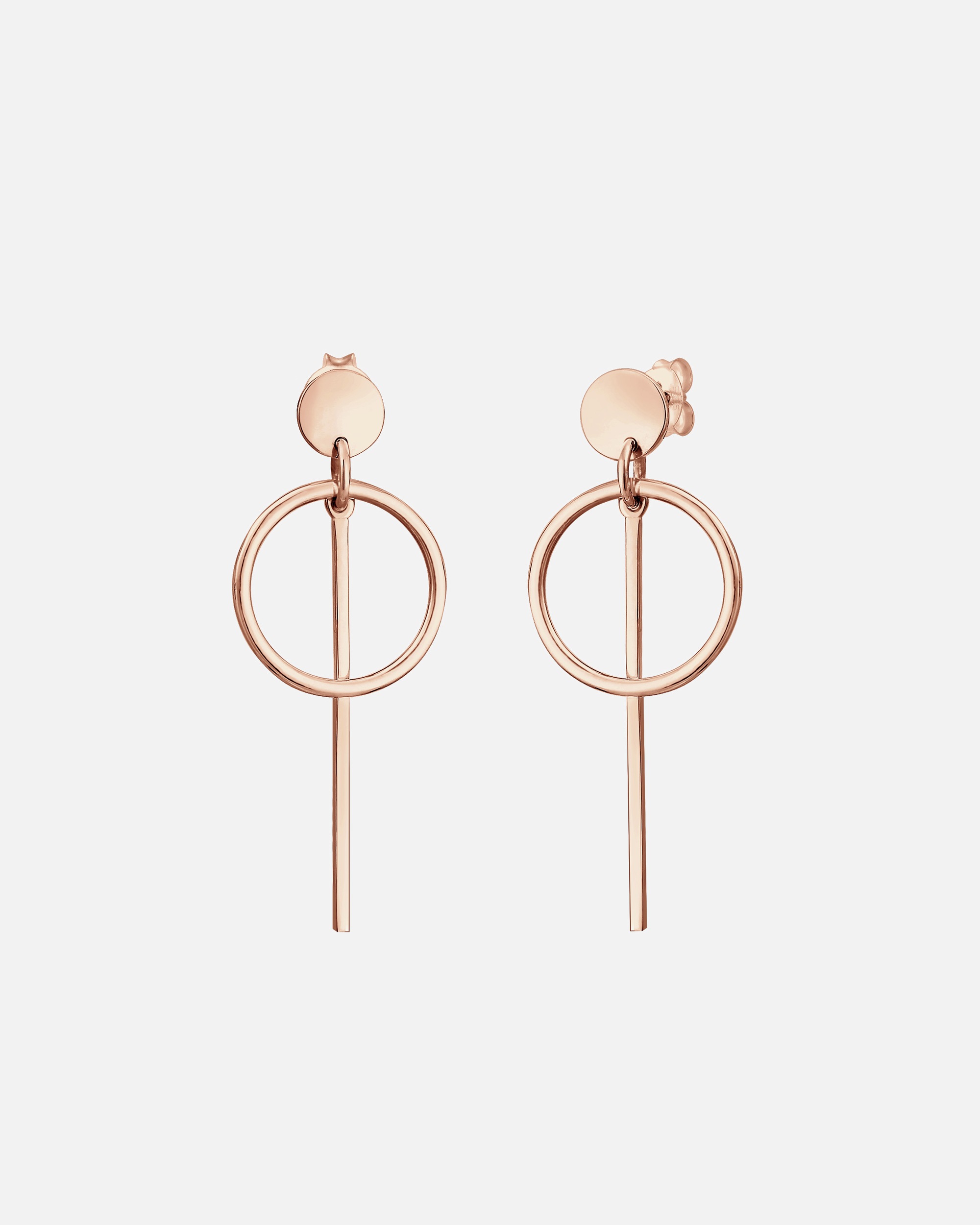 Orecchini pendenti geometrici minimalisti ed eleganti da donna Elli in argento sterling 925.